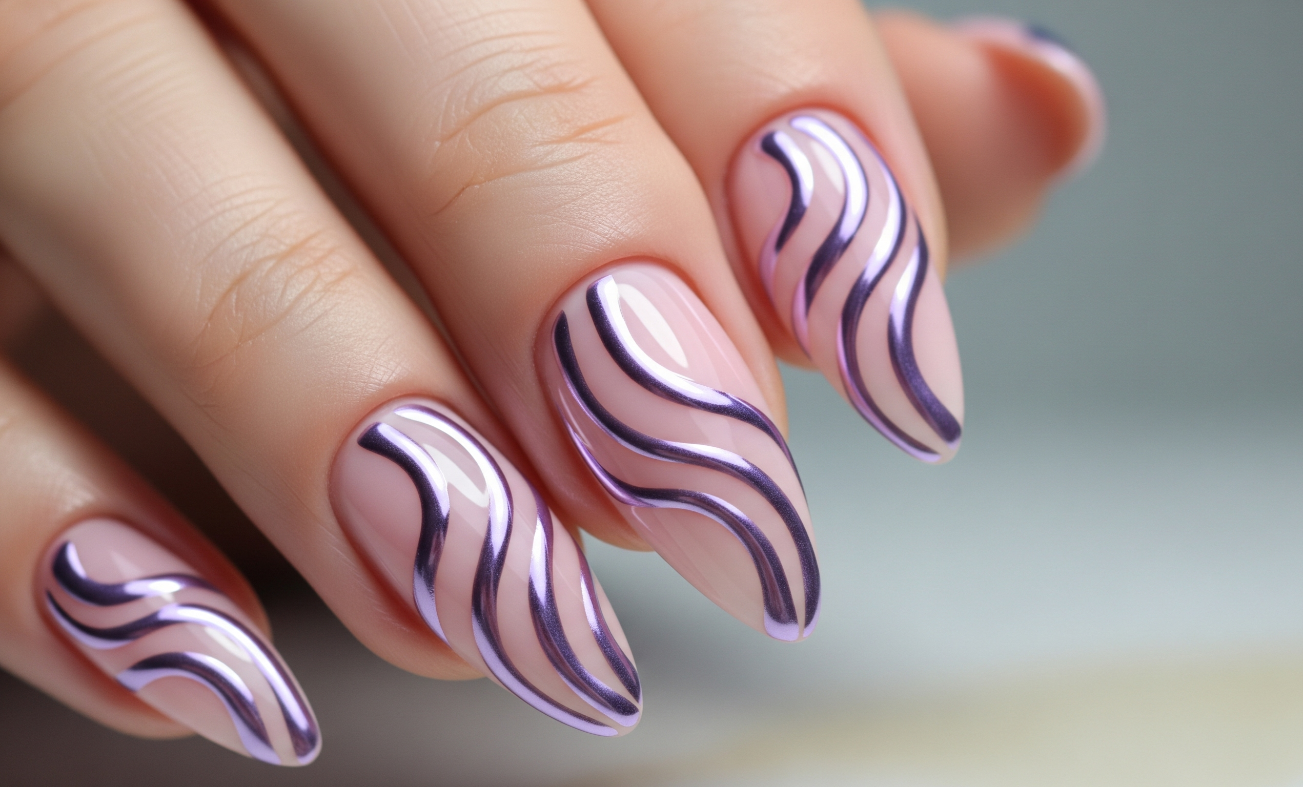 Pastel Chrome Swirls