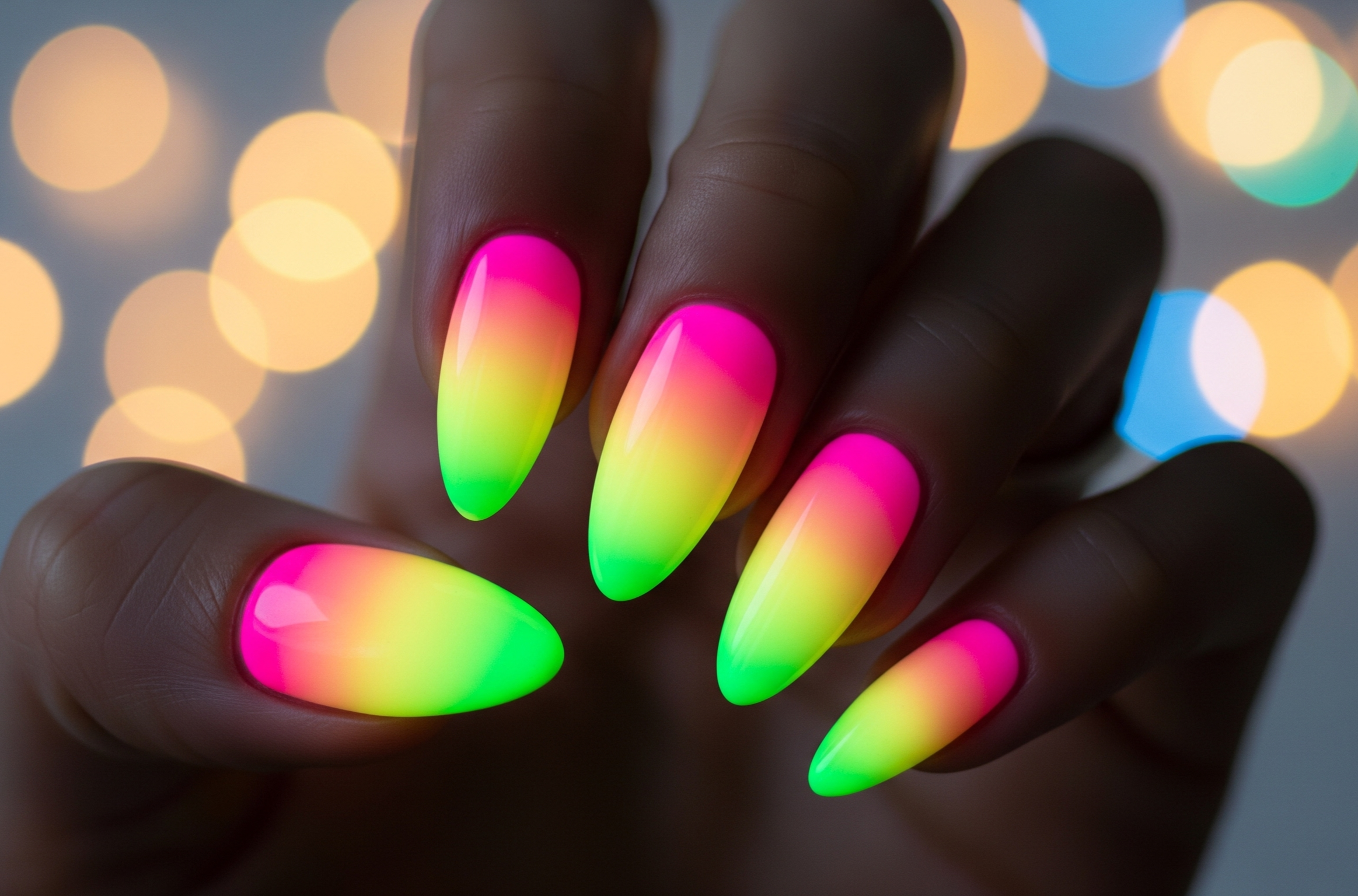 Neon Aura Nails