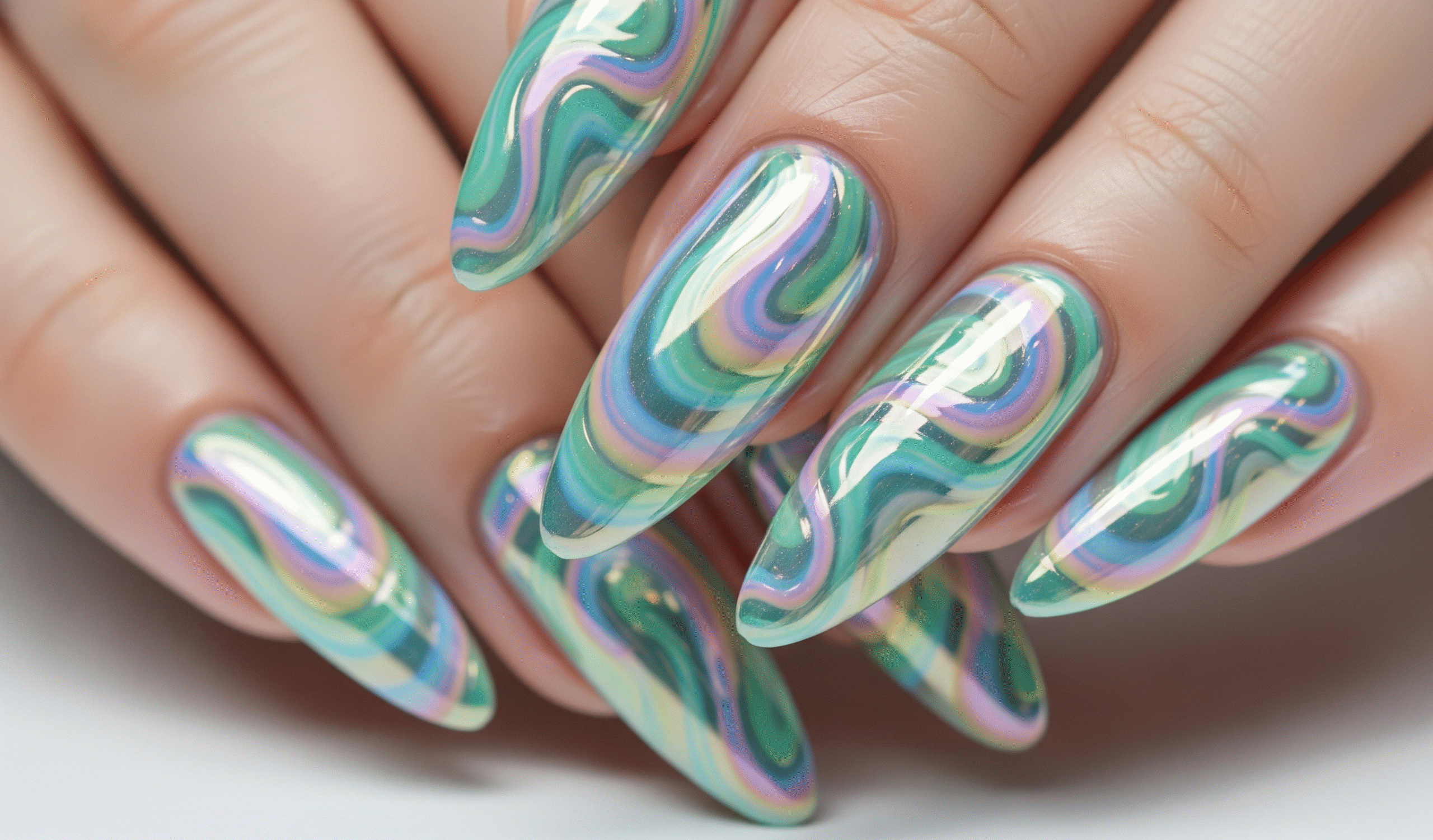 Pastel Chrome Swirls