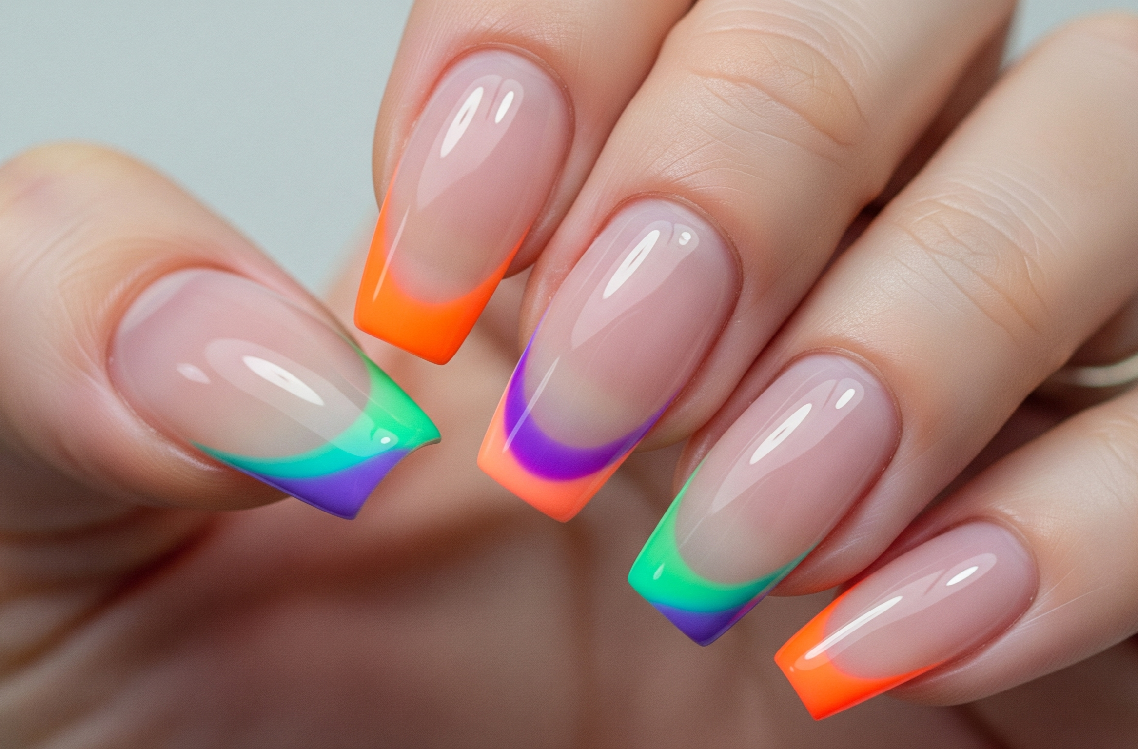 Neon Aura Nails