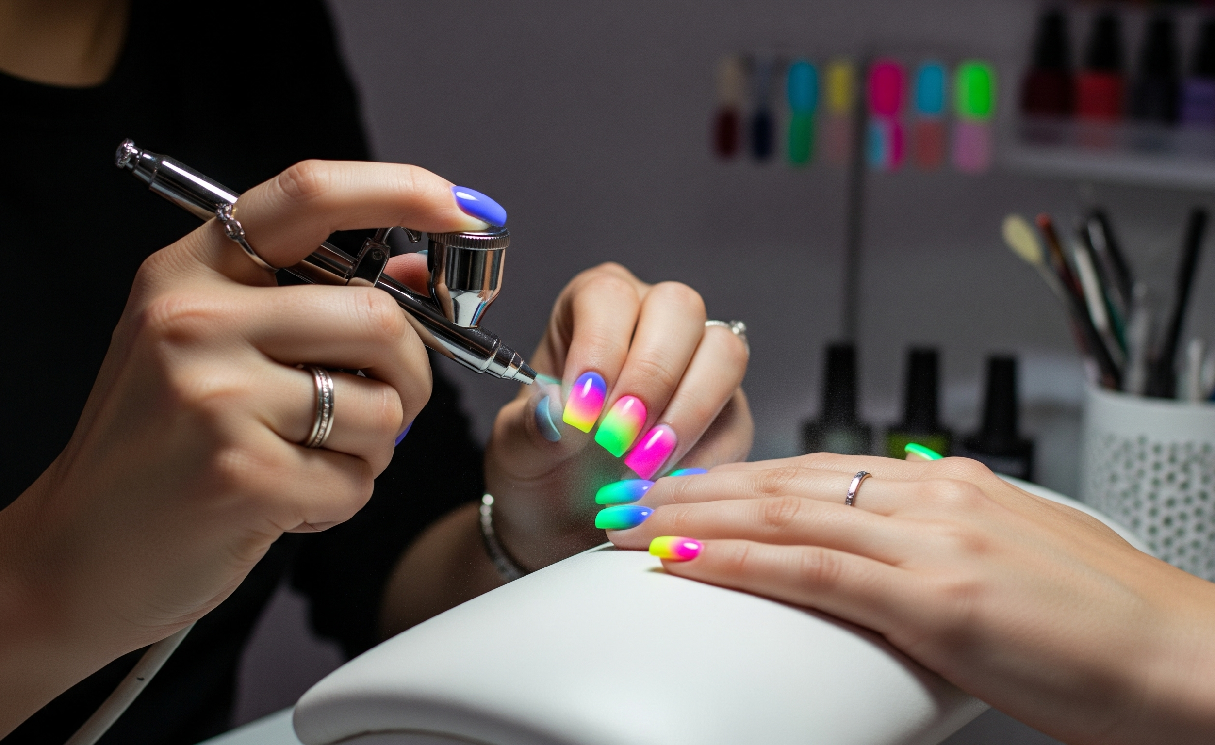 Neon Aura Nails