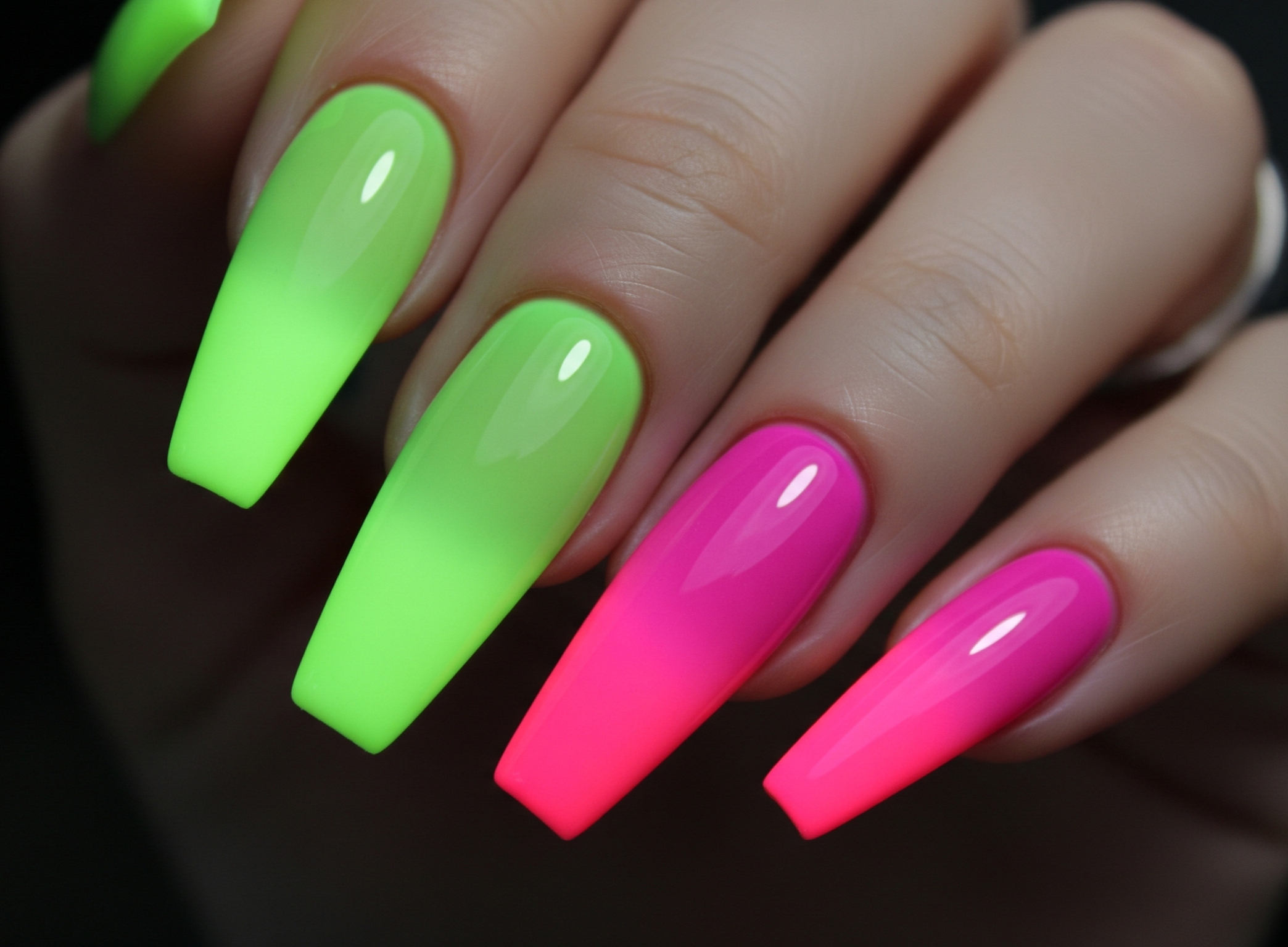 Neon Aura Nails