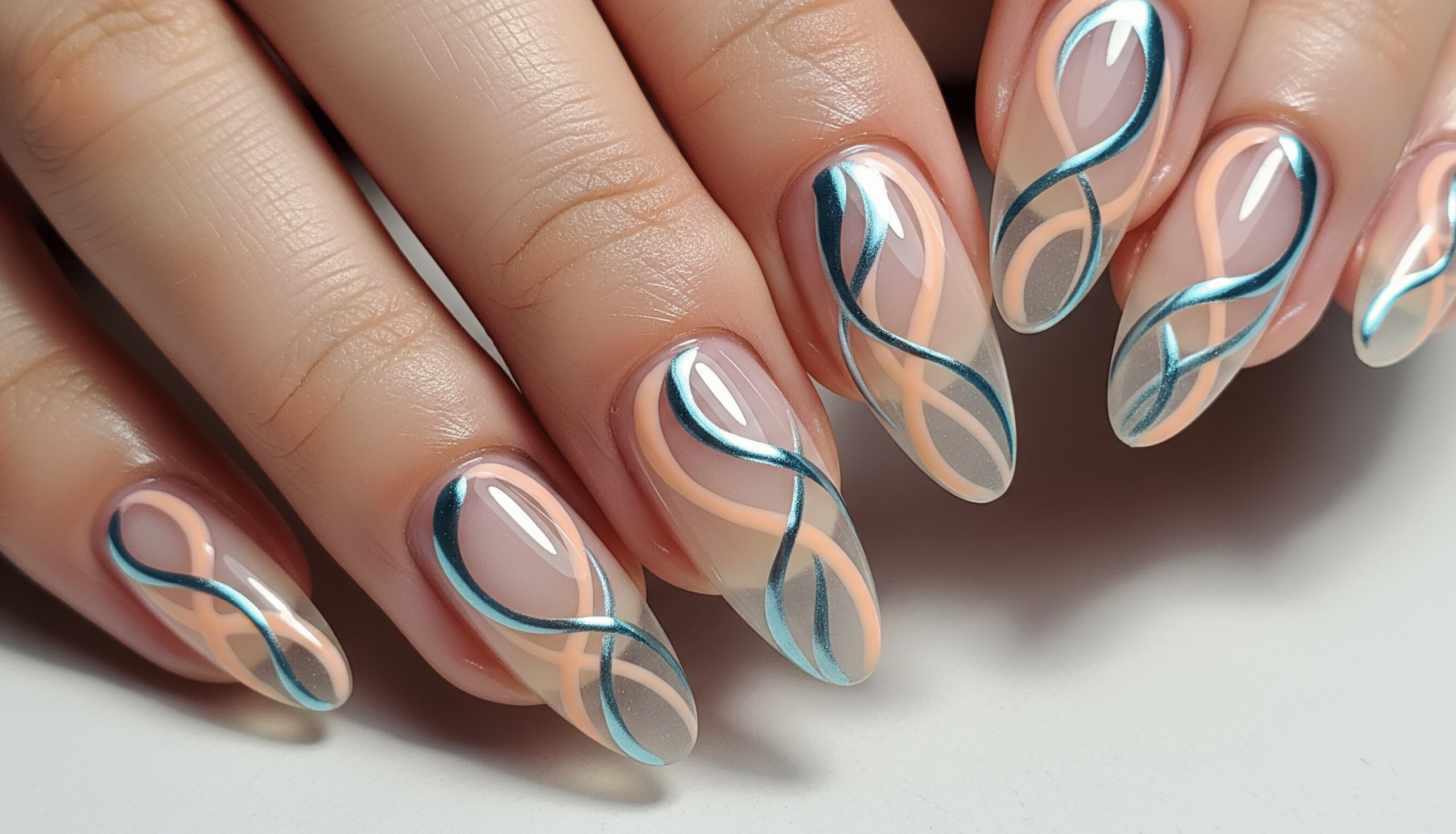 Pastel Chrome Swirls
