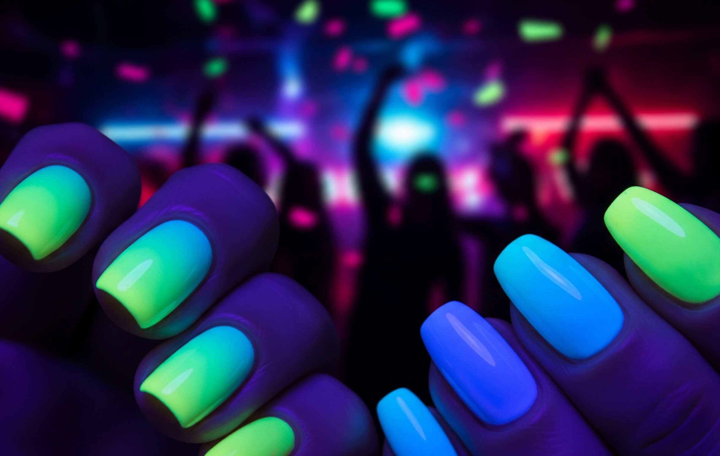 Neon Aura Nails