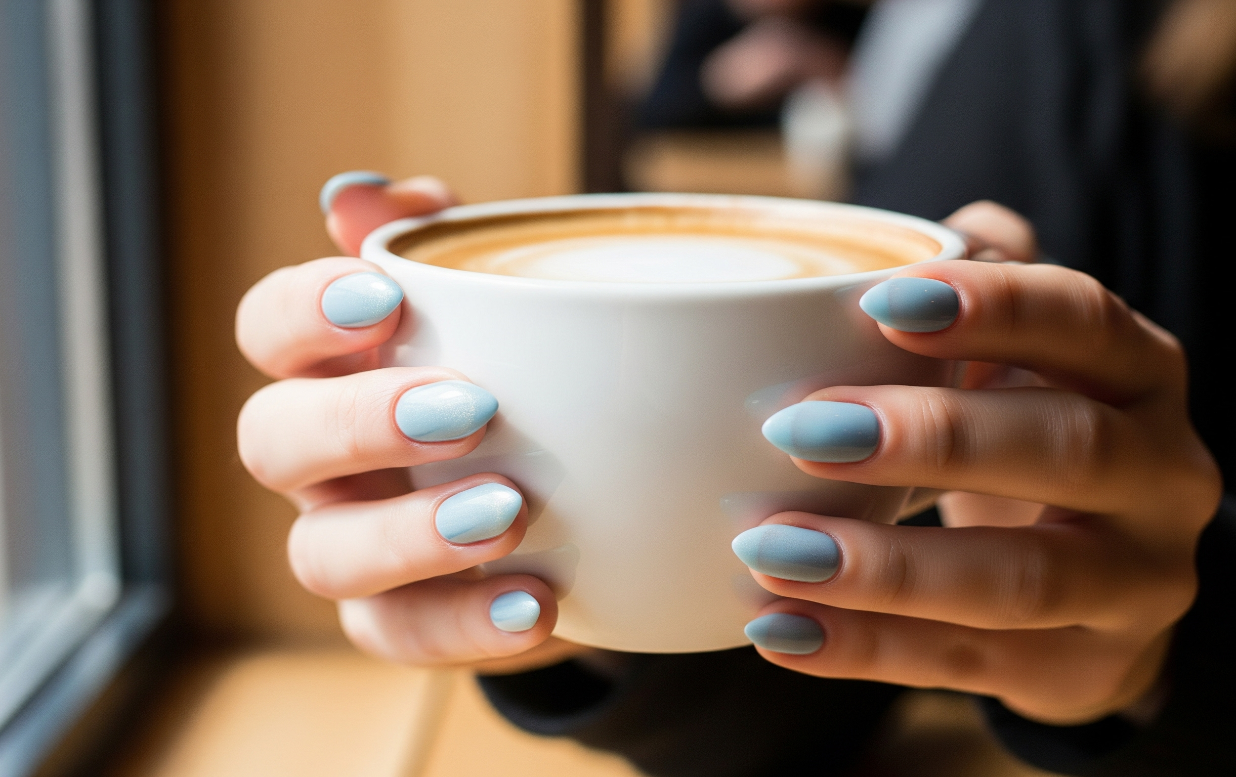 Baby Blue Cat Eye Nails