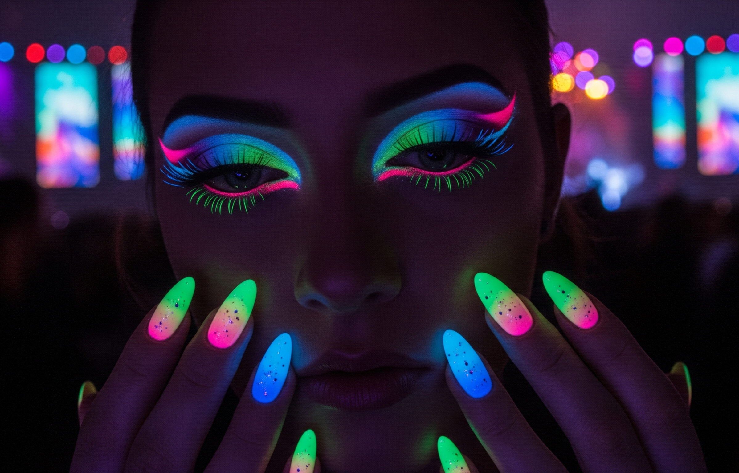 Neon Aura Nails