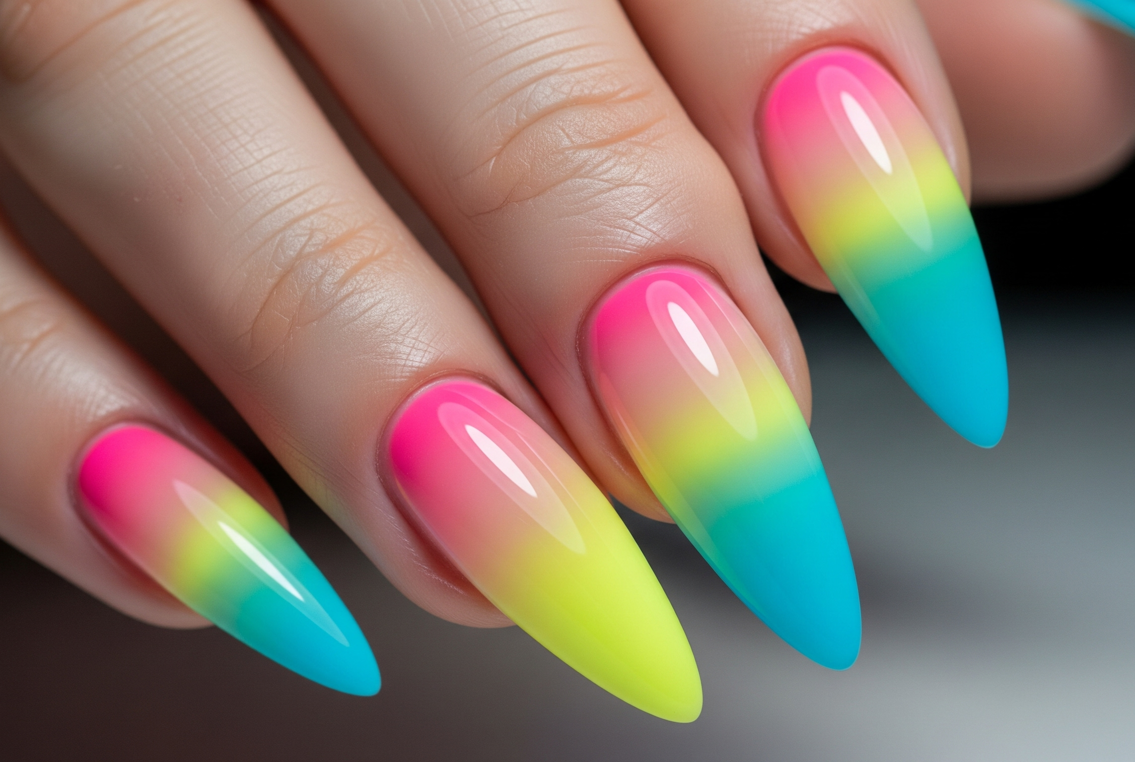 Neon Aura Nails
