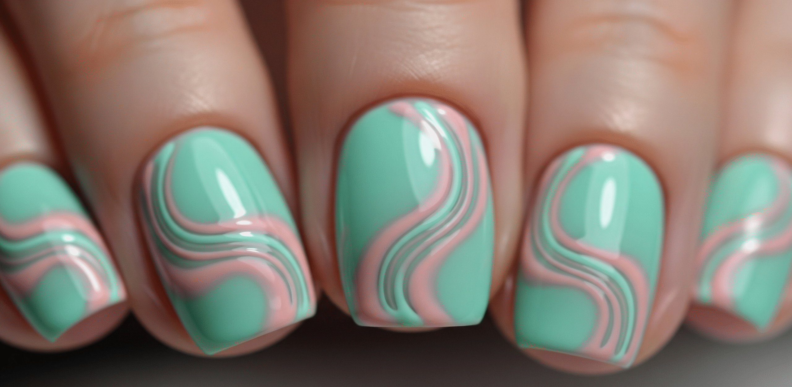 Pastel Chrome Swirls