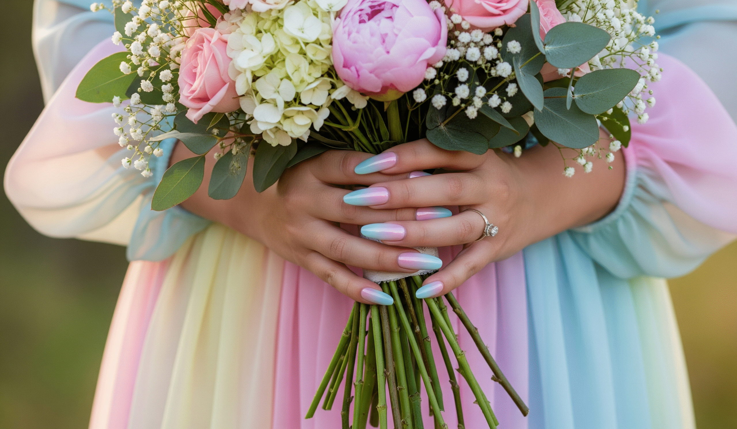 Cotton Candy Ombre Chrome Nails
