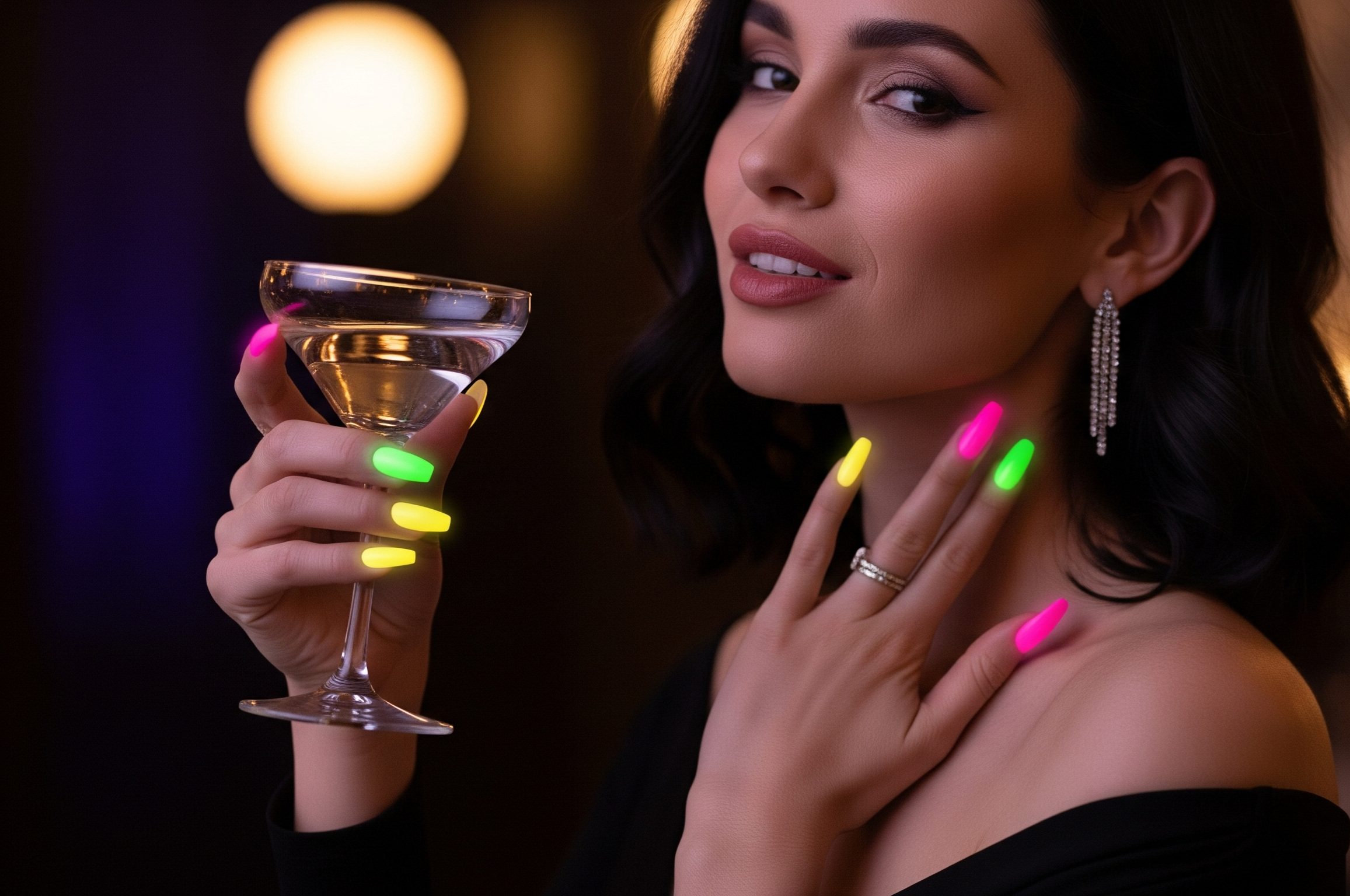 Neon Aura Nails