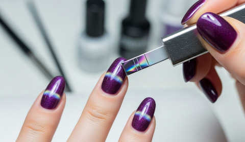 Cat Eye Gel Polish Nails