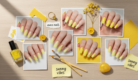 Yellow Aura Nails