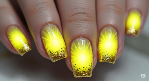 Yellow Aura Nails