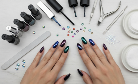 Classic Single Line Cat Eye Nails