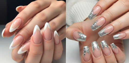 Diagonal Cat Eye Nails