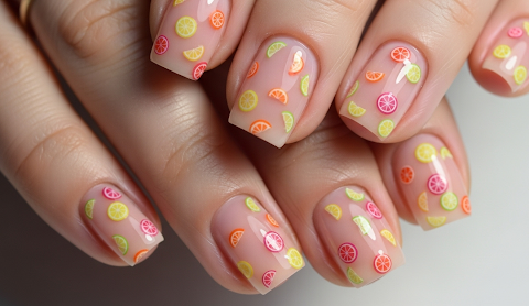 micro fruit nail inspiration