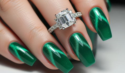 Vertical Cat Eye Nails