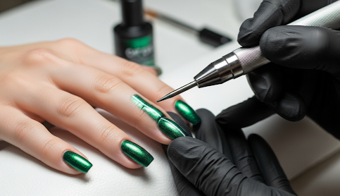 Vertical Cat Eye Nails