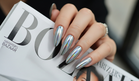 Vertical Cat Eye Nails