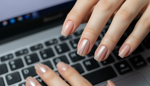 Vertical Cat Eye Nails
