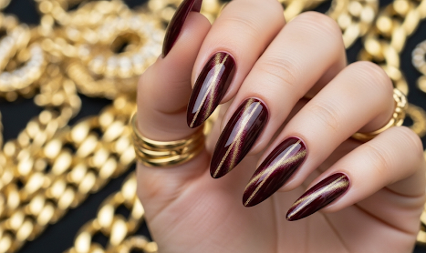 Vertical Cat Eye Nails