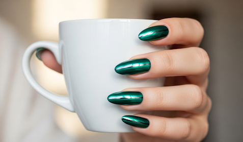 Vertical Cat Eye Nails