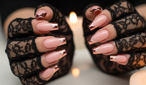 French Cat Eye Nails