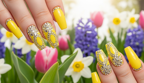 Yellow Spring Nail Ideas 2025