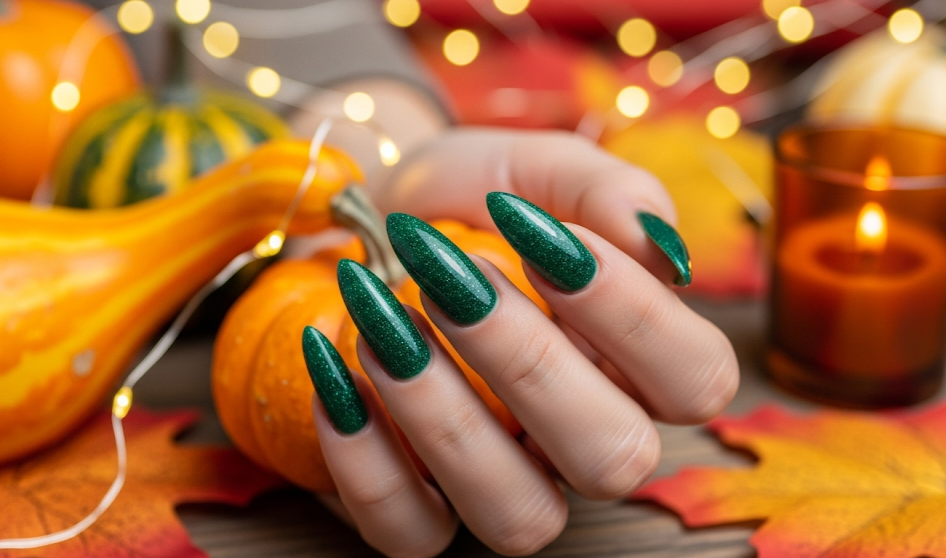 Green Fall Nails 2025