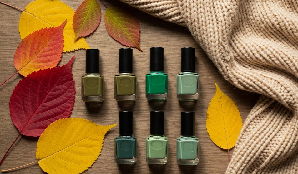 Green Fall Nails 2025